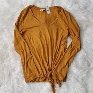 Express Long Sleev Tie Shirt